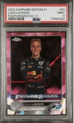 Liam Lawson record F1 card