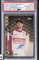 Kimi Räikkönen record F1 card